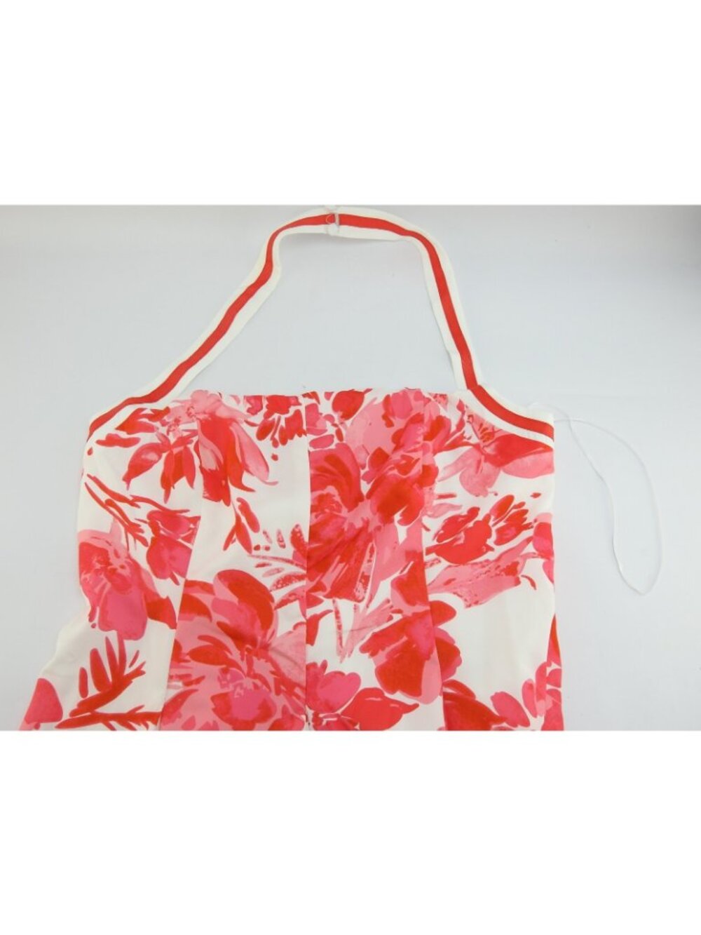 All About May Floral Halter Fit & Flare Dress Pink White Sz 10 Bold Floral - Picture 3 of 5